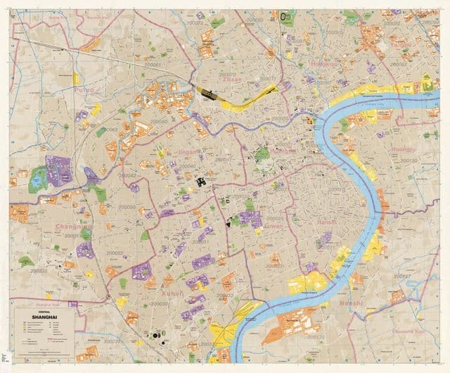 Shanghai zip codes map